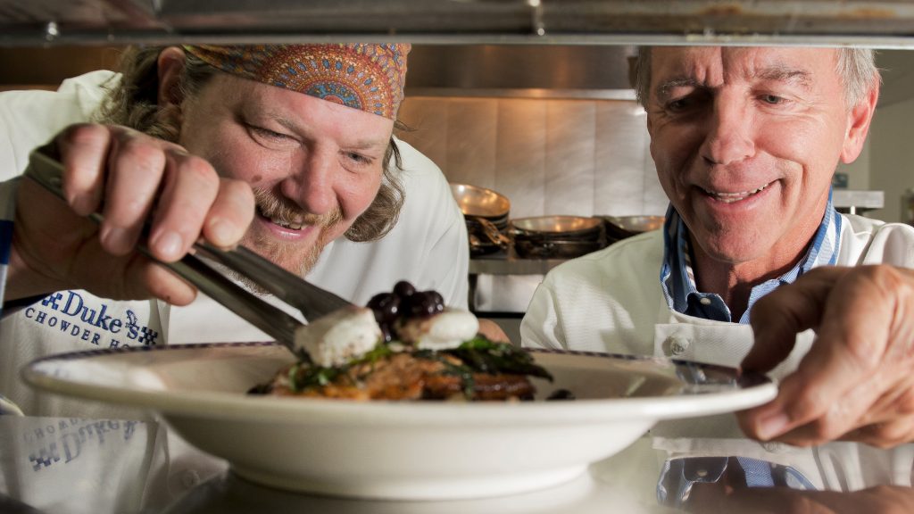 Wild Bill and Duke Preparing Plate