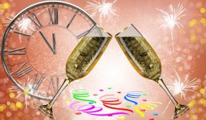 Two champagne glasses
