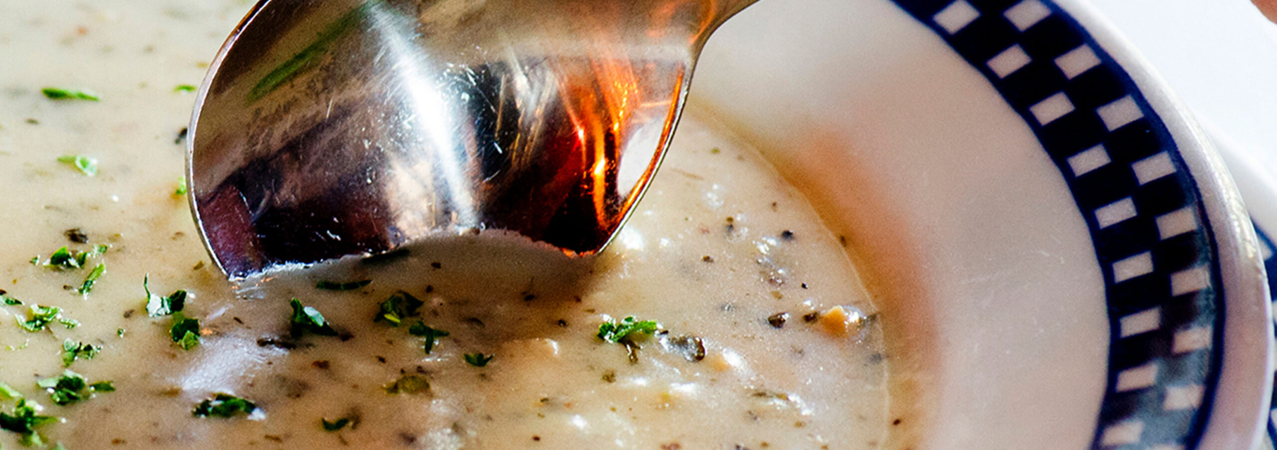 Bowl of Dukes Seafood Chowder
