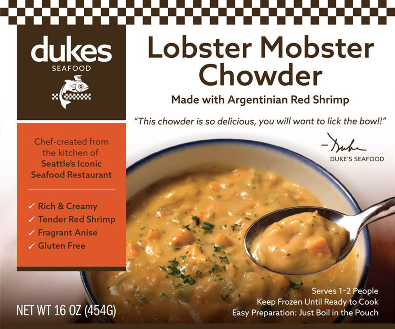 Duke's Seafood Lobster Mobster Pernod  Chowder