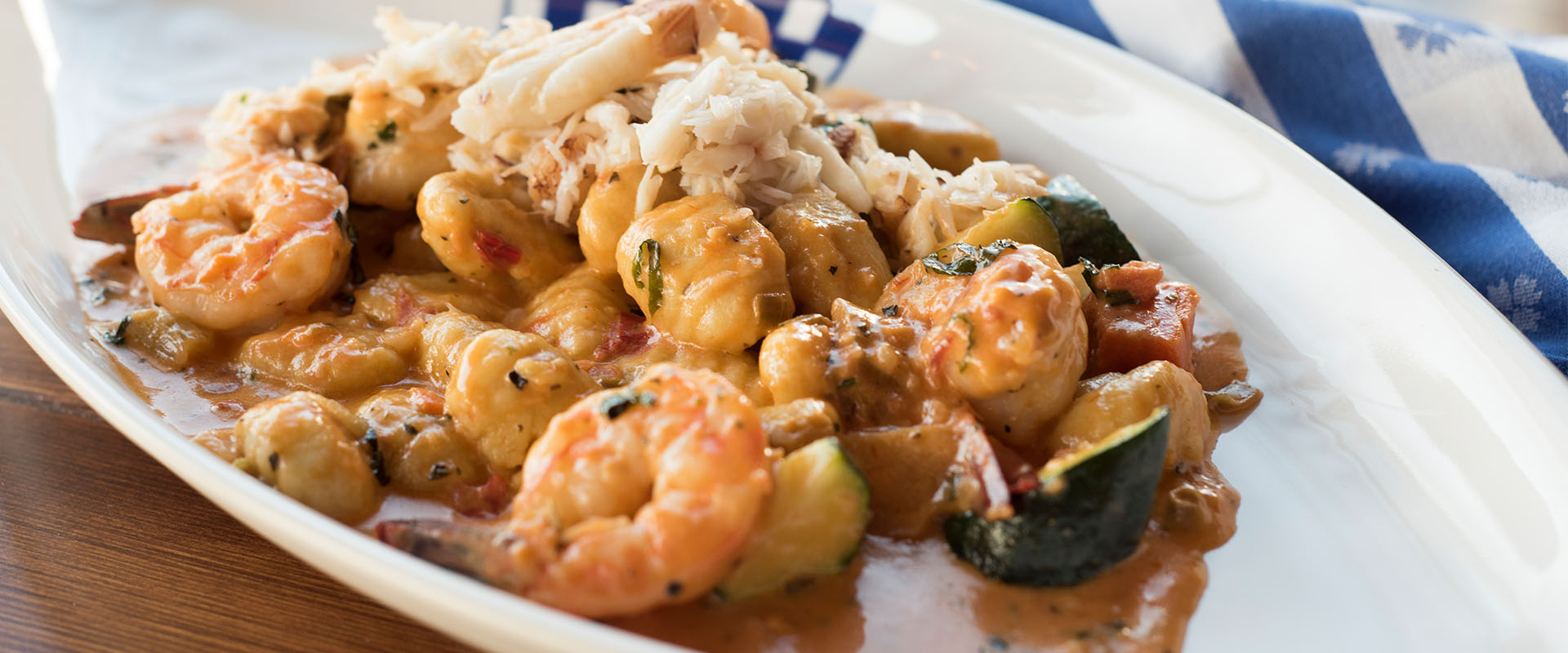 Duke's Seafood Prawns and Crab Gnocchi