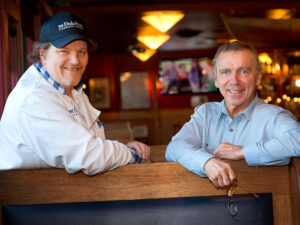Bill Ranniger and Duke Moscrip at Duke's Seafood